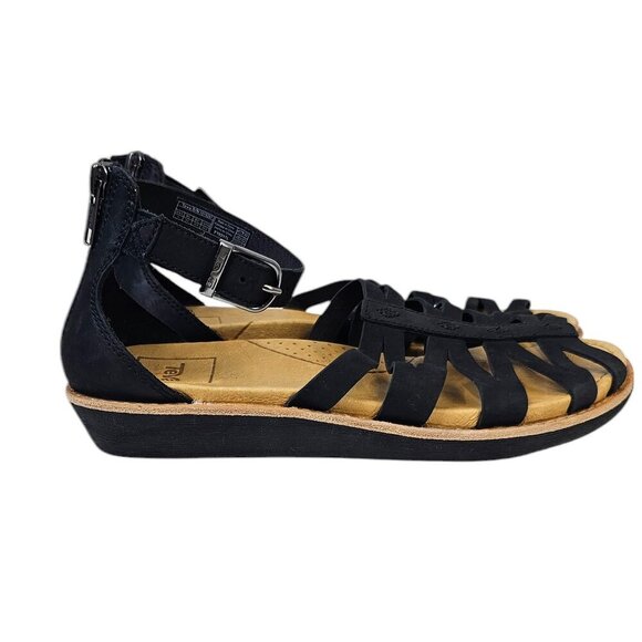 Teva Womens Encanta Sandals Black Leather Size 6 Ankle Strap Outdoor Summer - Picture 7 of 11